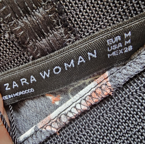 New ZARA Off The Shoulder Floral Top Bell Sleeve Bandana Flower Print Blouse - Picture 9 of 11